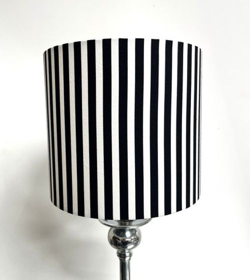 Black and white Lampshade table lamp floor light shade fabric round striped drum