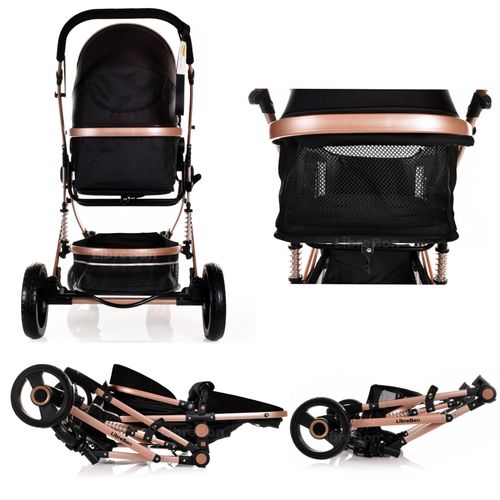 LIBREBON Baby Pram WITH CAR SEAT Buggy 3 in 1 Travel System Pushchair Up To 22Kg — image 12