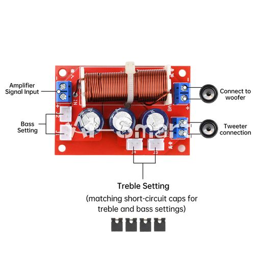 Speaker Frequency Divider Audio Crossover Board 2 Way 100Hz-10KHz Adjustable — image 4