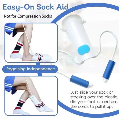 Sock Aid Sock Helper Puller Easy On Off Pulling Assists for Elderly Pregnant — image 5