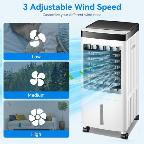10L Air Cooler Fan 3In1 Portable Cooling Conditioner Unit Timer Remote 7H Timer — image 4