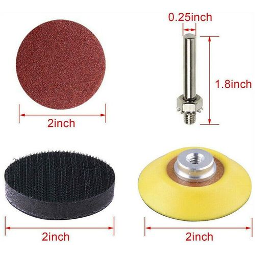 303PCS 2Inch Sanding Discs Pad Kit for Drill Grinder Rotary Tools + Backing Pad — image 3