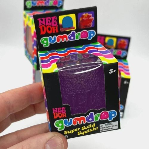 Nee Doh Gumdrop Super Solid Squish Needoh Gum Drop Purple RARE — image 2