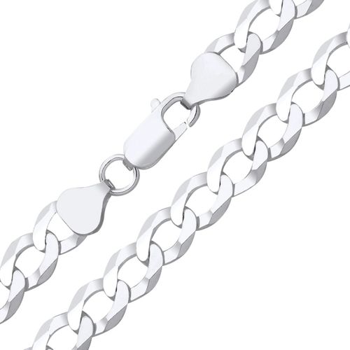 Sterling Silver 925 Men's 9.5mm Chunky Solid Curb Chain 22 24 26" — image 5