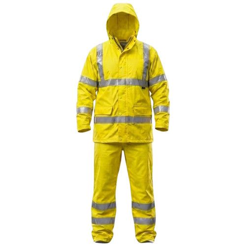 Hi Vis Rainsuit Waterproof Workwear Jacket Trousers Hi Viz Rain Suit Unisex Set