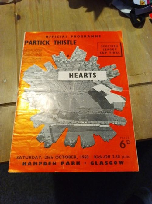 1958 SCOTTISH LEAGUE CUP FINAL PARTICK THISTLE v HEARTS Heart Of Midlothian (44)