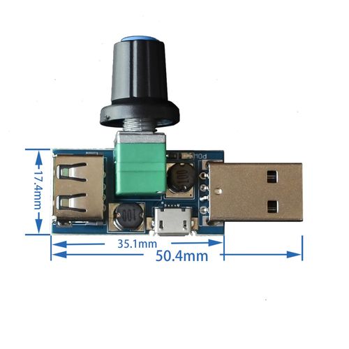 USB Fan Speed Controller DC 4-12V Reducing Noise Multi-stall Adjustment Governor — image 2