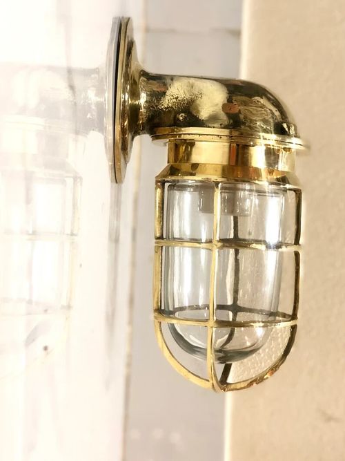 Collectible Oceanic Brass Bulkhead Sconce Nautical Wall Light Marine Lamp — image 5