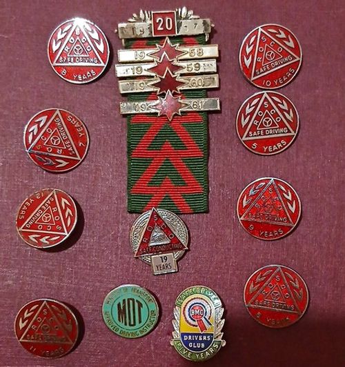 Enamel Transportation Club Badges/Pins Job Lot Safe Driving Drivers Club