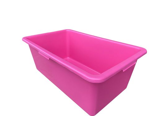 90L Pink Dog Bath with Stand & Drain Valve – Foldable Pet Washing Tub — image 5