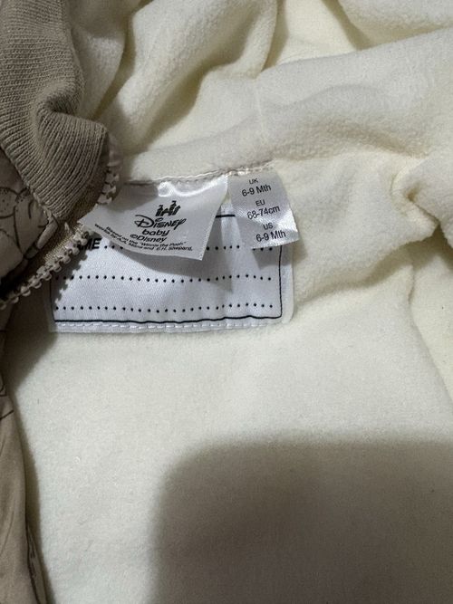 Disney Baby Winnie the Pooh Hooded Padded Puffer Jacket Beige 6-9 Months — image 2