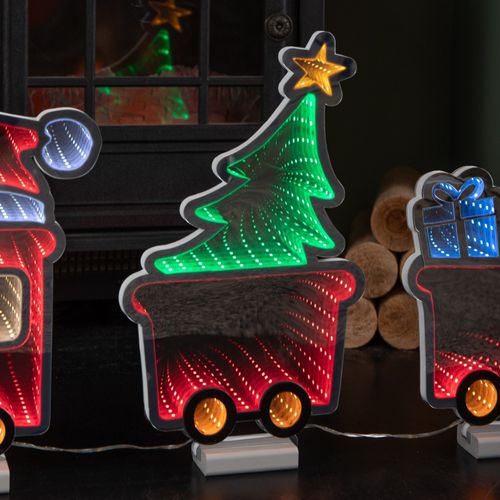 70cm Light up Infinity Christmas Train with 2 Carriages and Multi-Coloured LEDs — image 4