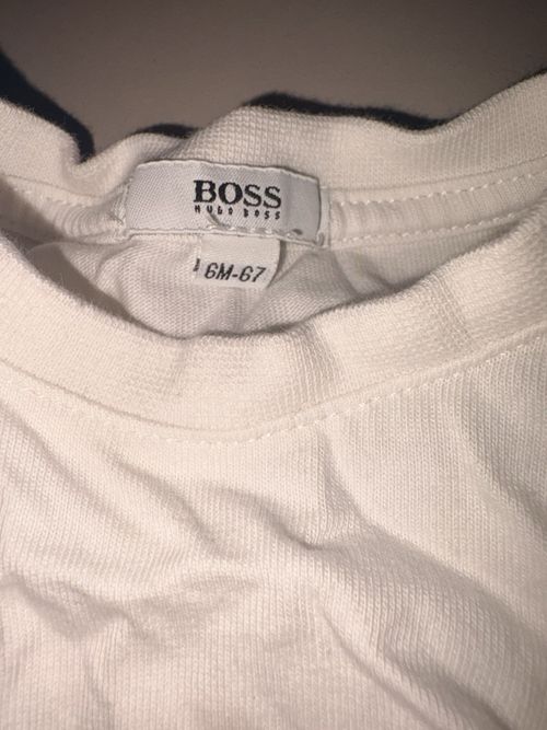 BOSS White Logo Pattern Long Sleeve Crew Neck Tracksuit, Unisex 6-9 Months — image 2