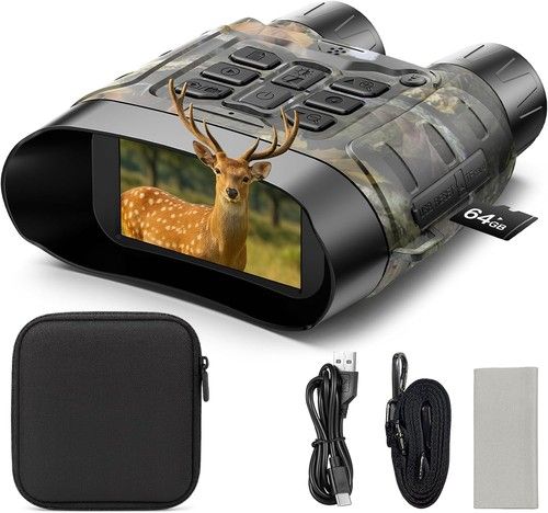 4K Full Color Night Vision Goggles 112MP Infrared Digital Binoculars for Hunting