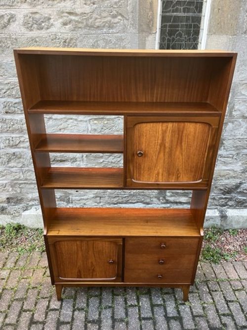 Mid Century Teak Wall Unit / Retro Bookcase / Retro Room Divider