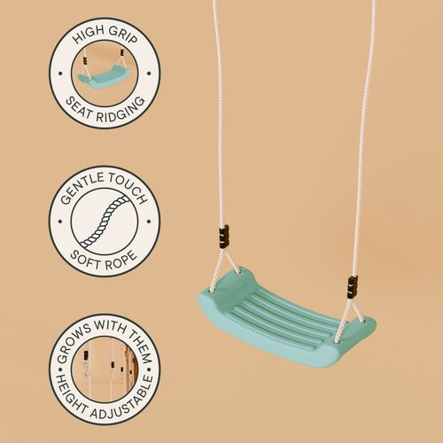 Double Wooden Swing Set with Climbing Wall and Slide - Stagwood I Waltons — image 5