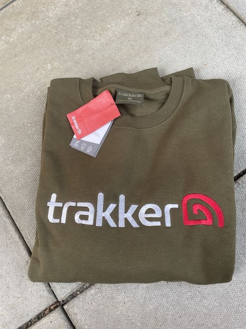 Men’s 2XL Trakker Sweatshirt Carp Fishing Jumper khaki Long Sleeve Top — image 2