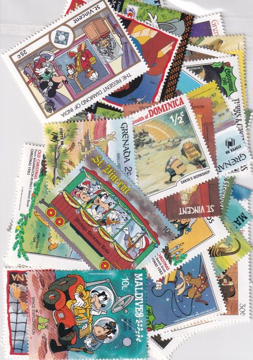 Walt Disney Stamps - 50  Different Stamps - Mint — image 4