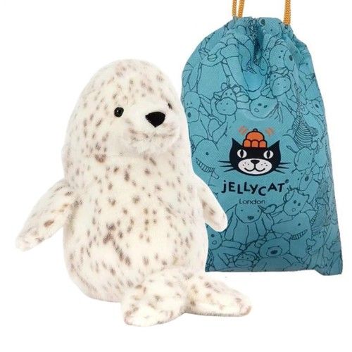 Jellycat Plush Toy With White Seal Galumphous Seal Soft Toy