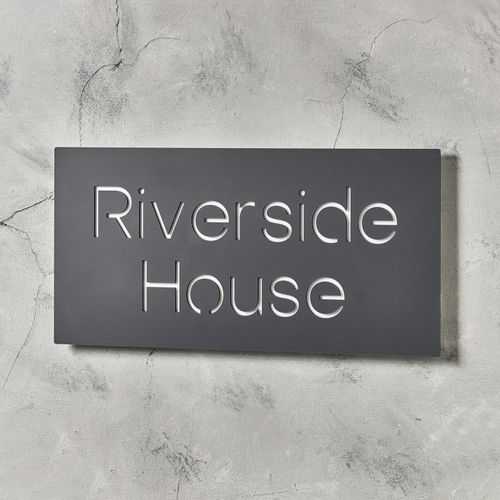 Illuminated LED House Sign Modern Personalised Custom House Number Plaque — image 7