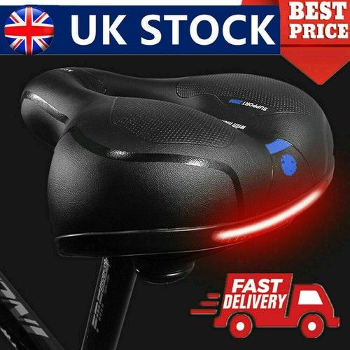 WIDE EXTRA COMFY BIKE BICYCLE GEL CRUISER COMFORT SPORTY SOFT PAD SADDLE SEAT