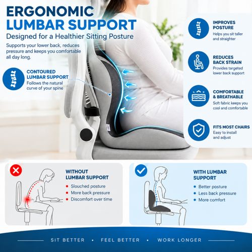 Ergonomic Memory Foam Coccyx Seat Cushion Office Car Chair Support Pad — image 5