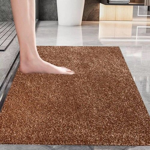Non-Slip Bath Mat Extra Large Shaggy Bathroom Rug Water Absorbent Toilet Mats UK