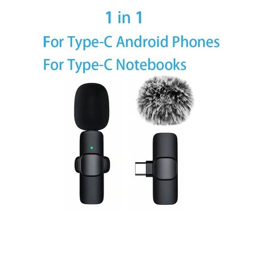 Wireless Lavalier Microphone Clip Mic Audio Video Recording For iPhone Samsung — image 1