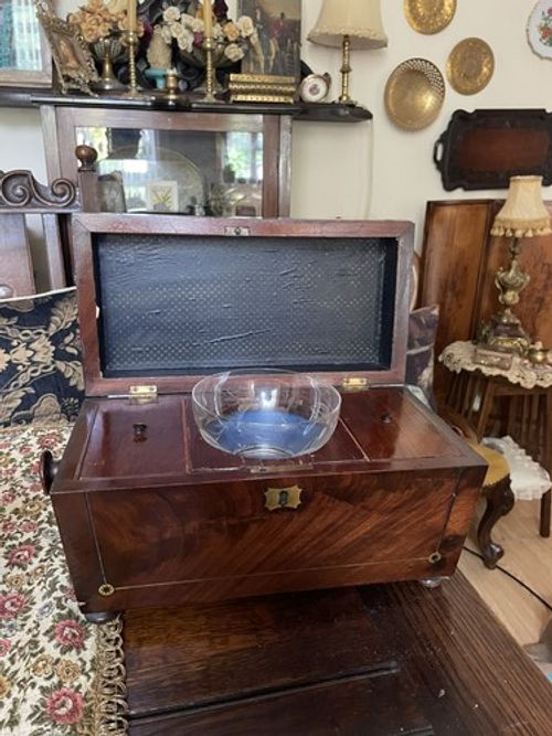 c.1870 Georgian Wood Tea Caddy 