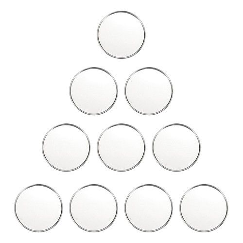 10 Pack Golf Ball Marker,  25mm Golf Cap Clip Metal Blank Ball Marking, Silver