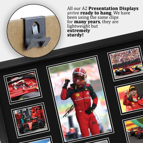 Charles Leclerc Signed Large A2 Framed Formula One Autograph Memorabilia Gift — image 5