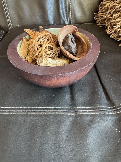 Small Wooden Bowl with Pot Pourri Bowl Decorative Bowl — image 2