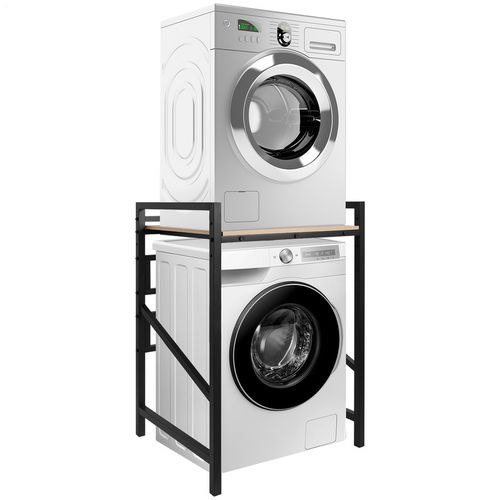 Adjustable Heavy Duty Iron Standing Storage, Washer Dryer Stacking Rack Stand — image 3