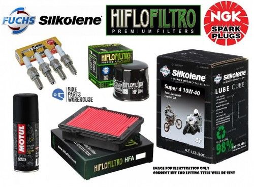 YAMAHA MT07 2014-2019 FULL SERVICE KIT SILKOLENE OIL FILTERS FREE CHAIN LUBE