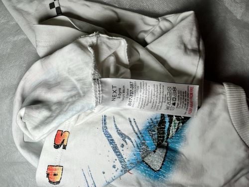 NEXT Baby Boys White Long Sleeve Racing Graphic Print T-Shirt Size 2-3 Years — image 5