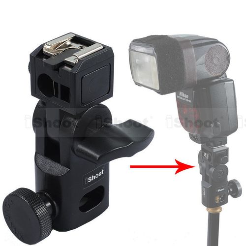 Hot Shoe Mount Flash Bracket/Umbrella Holder for Canon Nikon Pentax Olympus Metz — image 2