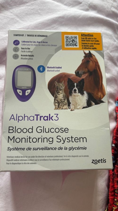 AlphaTrak 3 Blood Glucose Monitor with test strips and lancets — image 1