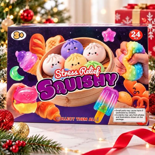 24PCS Stress Relief Squishy Toy Set Kawaii Slow Rising Fidget Sensory Kids Gift — image 1