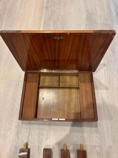 Vintage 1950s Italian Sorrento Musical Table Wood Inlay Project Music Box — image 5