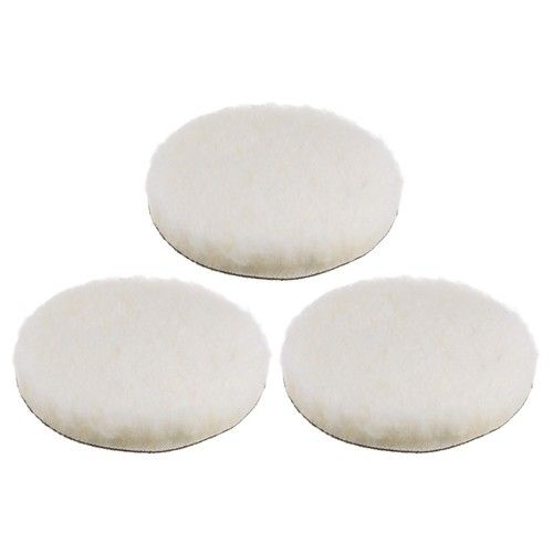 3 Pcs 6 inch Wool Buffing Pads Car Auto Wool Polishing Pad Hook and Loop