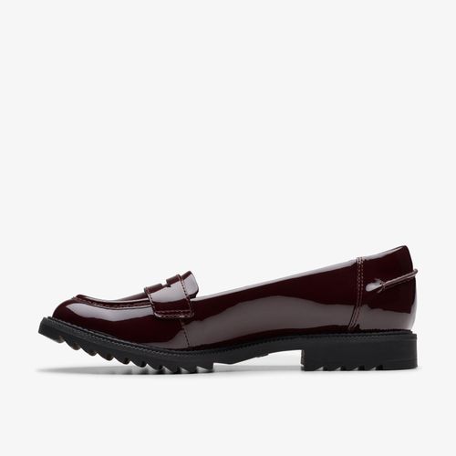 Clarks Womens Griffin Milly Burgundy Loafers,Slip Ons Synthetic Casual — image 2