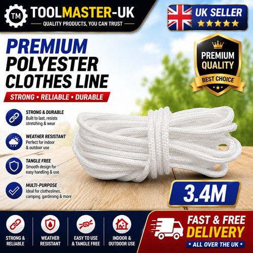 3.4M Garden Umbrella Replacement Cord Heavy Duty Nylon Parasol Rope for Garden