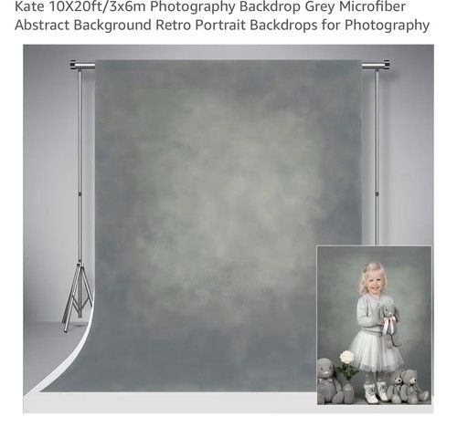Kate Backdrop 3x6m (10x20ft) Grey Abstract Microfiber Retro Portrait Background