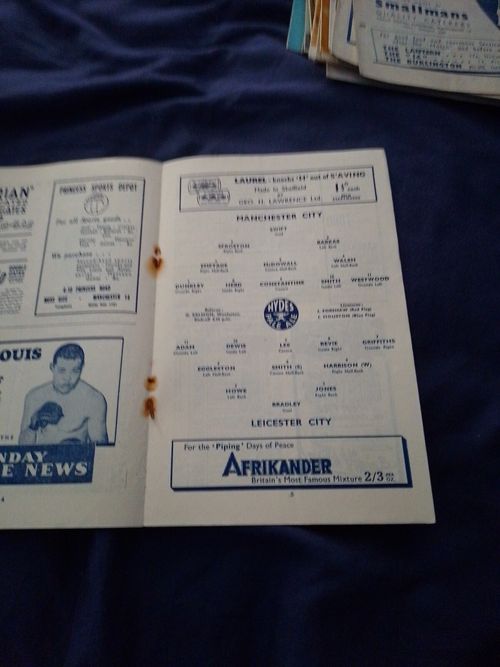 MANCHESTER CITY v LEICESTER CITY 1946/1947 Football Programme 28/12/1946 — image 3
