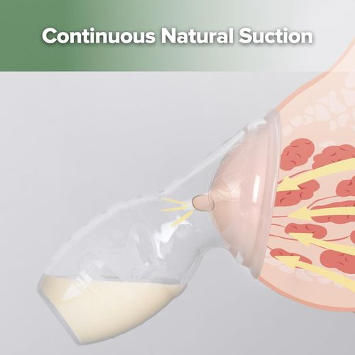 Haakaa Manual Breast Pump Patented Silicone Milk Collector Continuous Natural — image 5