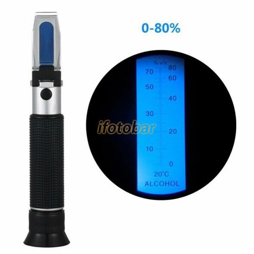 Handheld Alcohol 0-80% Test Refractometer Liquor Alcohol Tester Meter Tool — image 1