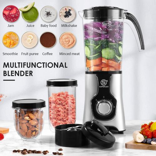 SUPERLEX 6 IN 1 Multi Blender Food Processor Smoothie Maker Juicer Grinder Set — image 4
