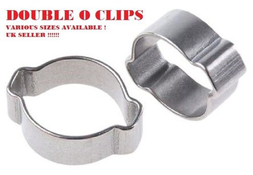 DOUBLE O CLIP Fuel Line Hose Spring Clips Water Pipe Air Tube Clamps