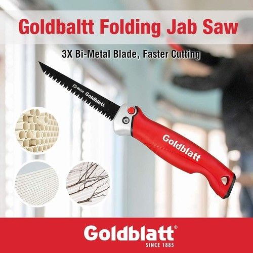 Goldblatt  Folding Jab Saw/Drywall Saw Bi-Metal Blade 8-TPI with Grip Handle