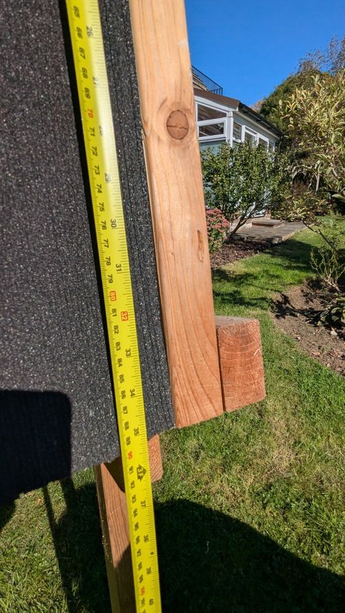 Wooden A-Frame Archery Target Boss Stand with Red/Black Foam Boss Panel — image 5